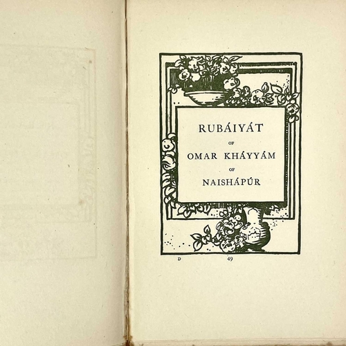 105 - Frank Brangwyn illustrations. 'Rubaiyat of Omar Khayyam,' Original decorative cloth, colour plates a... 