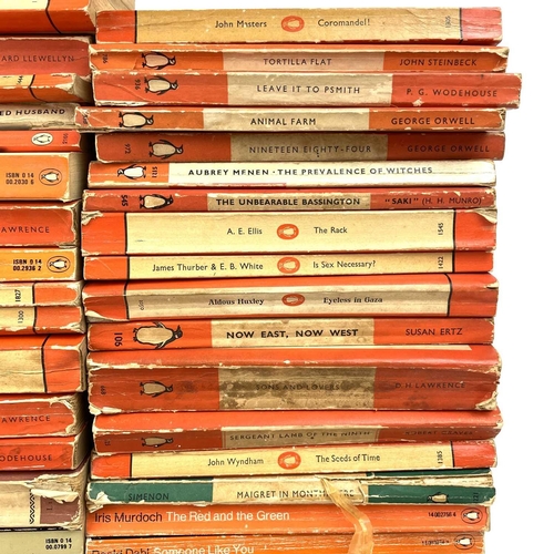 109 - Fifty-three vintage paperbacks by 'Penguin'. Including the titles Animal Farm, I, Claudius, Brighton... 