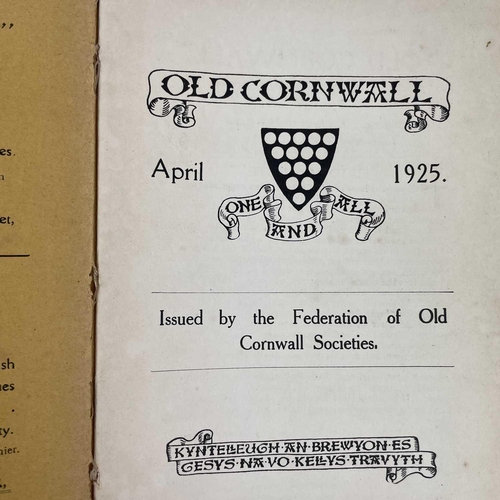 11 - Old Cornwall. Issued by The Federation of Old Cornwall Societies 1925-1995, together with two other ... 