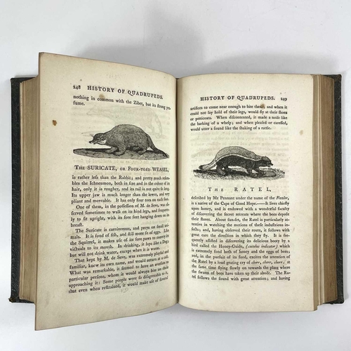 114 - Thomas Bewick Illustrations. 'A General History of Quadrupeds,' second edition, full green morocco w... 