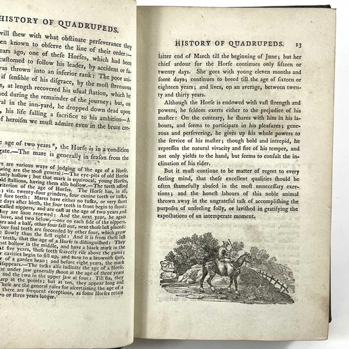 114 - Thomas Bewick Illustrations. 'A General History of Quadrupeds,' second edition, full green morocco w... 