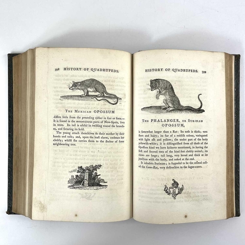 114 - Thomas Bewick Illustrations. 'A General History of Quadrupeds,' second edition, full green morocco w... 