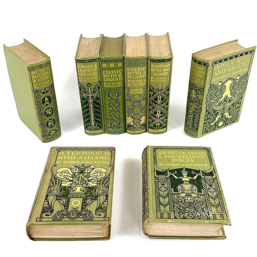 115 - Myth and Legend in Literature, eight decorative bindings. Including Indian Myth and Legend, Myths of... 