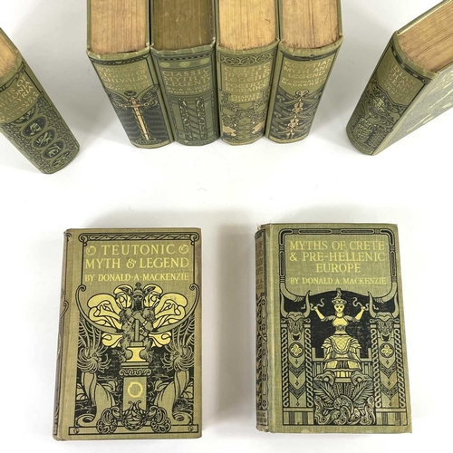 115 - Myth and Legend in Literature, eight decorative bindings. Including Indian Myth and Legend, Myths of... 