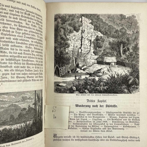 117 - Dr B FRIEDMANN Die Ostasiatische Inselwelt first volume Java 1868, together with volume two Sumatra,... 