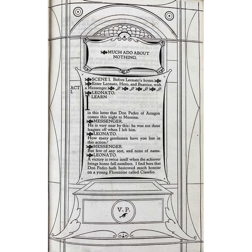 118 - THE VALE SHAKESPEARE Hacon & Ricketts, Much Ado About Nothing 1903 green cloth.