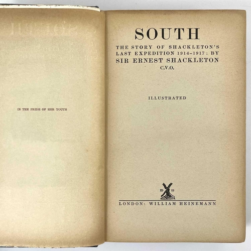 119 - ERNEST HENRY SHACKLETON. 'South'. 'The Story of Shackleton's Last Expedition 1914-1917,' original pi... 