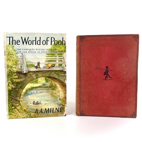 127 - A.A MILNE 'The World of Pooh' 1st edition 1958, with dj unclipped chipped and frayed, mold to cloth;... 