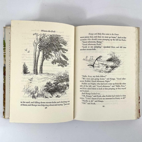 127 - A.A MILNE 'The World of Pooh' 1st edition 1958, with dj unclipped chipped and frayed, mold to cloth;... 