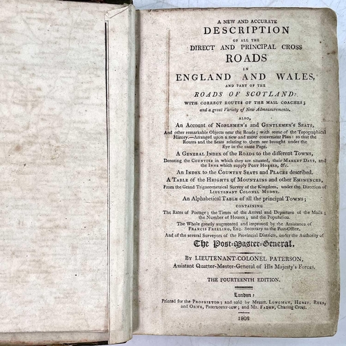 134 - Nine books on England and Wales including John Cary and Paterson. Lt. Col. PATERSON. 'A New and Accu... 