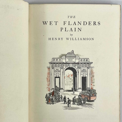 143 - HENRY WILLIAMS. 'The Wet Flanders Plain,' First limited edition, 314/400, cloth backed abstract boar... 