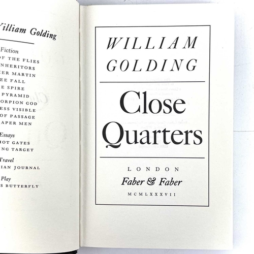 144 - Nine first editions including a signed Kingsley Amis. WILLIAM GOLDING. 'Rites of Passage,' first edi... 