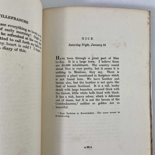 148 - CUMMY’S DIARY By Alison Cunningham (1926) London : Chatto & Windus. Limited edition of 780 copies th... 