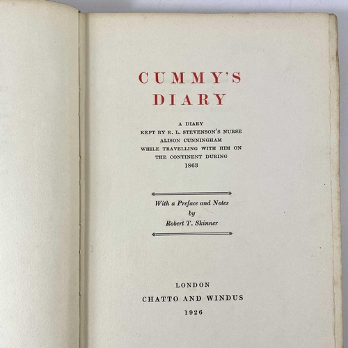 148 - CUMMY’S DIARY By Alison Cunningham (1926) London : Chatto & Windus. Limited edition of 780 copies th... 