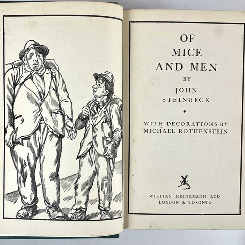 150 - OF MICE AND MEN By John Steinbeck. (1937) William Heinemann. First UK edition. Bound by Bayntun in i... 