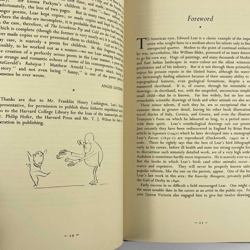 151 - Two books on Edward Lear. TEAPOTS AND QUAILS By Edward Lear Edited by Angus Davidson and Philip Hofe... 