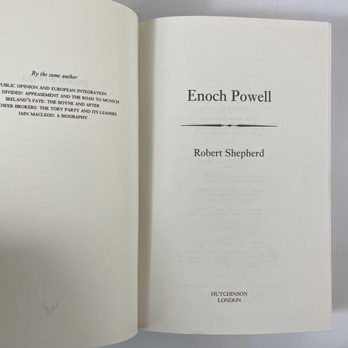 152 - Five books on politics. ENOCH POWELL by Robert Shepherd (1996). Together with PENHALIGON By Annette ... 