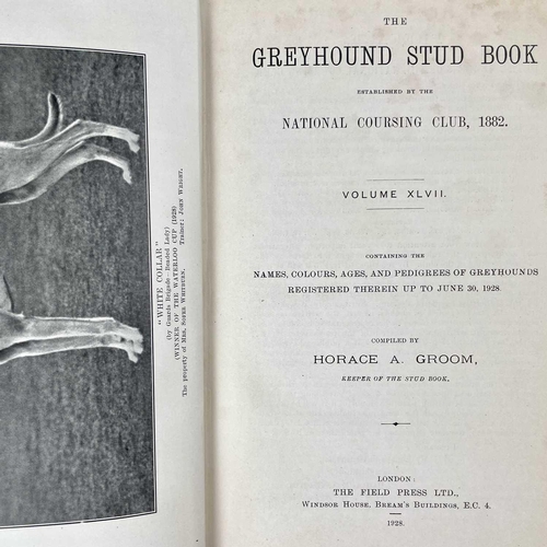 153 - Twenty-one Greyhound Stud Books. The earliest being 1890, original cloths with gold tooled greyhound... 