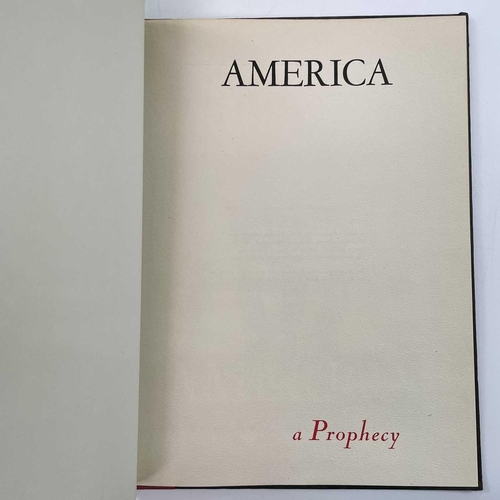 181 - WILLIAM BLAKE 'America, A Prophecy,' facsimile, publishers boards, woodblock title, tipped in fronti... 