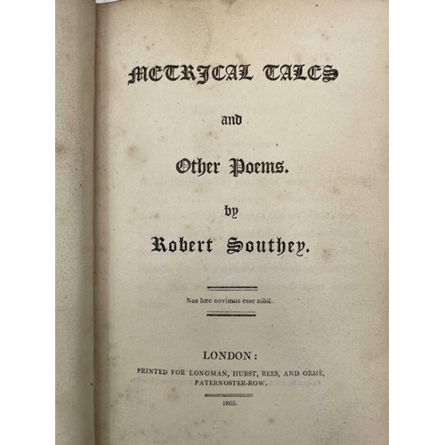 182 - ROBERT SOUTHEY. 'Metrical Tales and Other Poems'. In a fine navy blue straight-grain morocco, gilt e... 