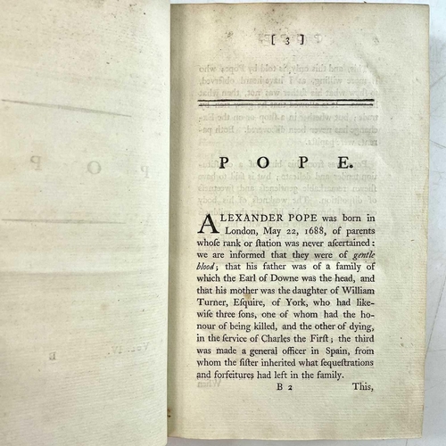 185 - SAMUEL JOHNSON 'The Lives of the English Poets; And a Criticism on Their Works,' first 'pirated' edi... 