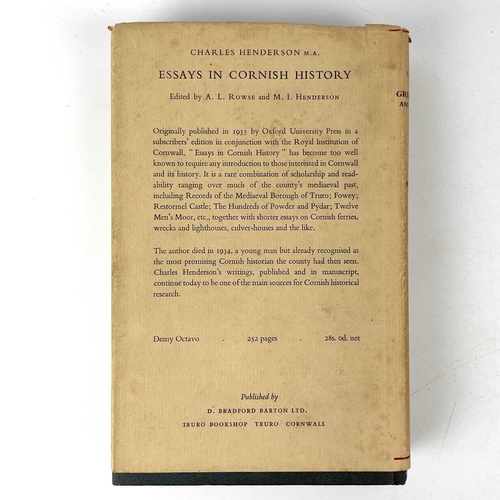 2 - Eighteen works on Cornwall including F. E. Halliday, John Rowe, A. L. Rowe etc. F. E. HALLIDAY (ed).... 