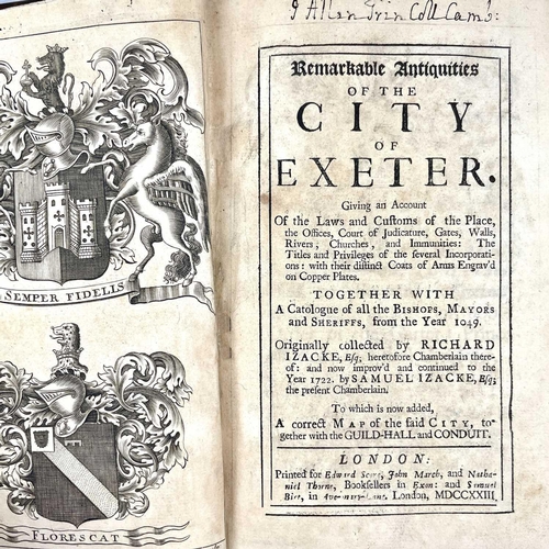 206 - Two antiquarian books on Exeter. JENKINS’S CIVIL AND ECCLESIASTICAL HISTORY OF THE CITY OF EXETER AN... 