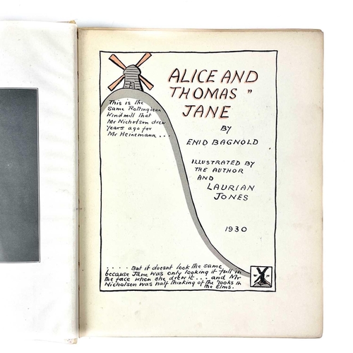 211 - ALICE AND THOMAS AND JANE By Enid Bagnold. (1930) Whitefriars Press. First edition. Original decorat... 