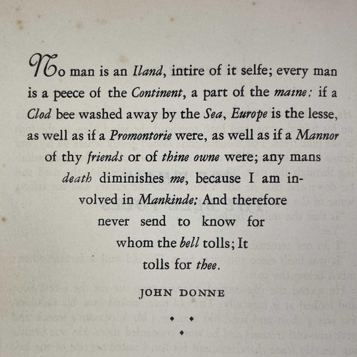 216 - ERNEST HEMINGWAY. 'For Whom the Bell Tolls'. First edition thus, original cloth, rebacked, rubbed, t... 