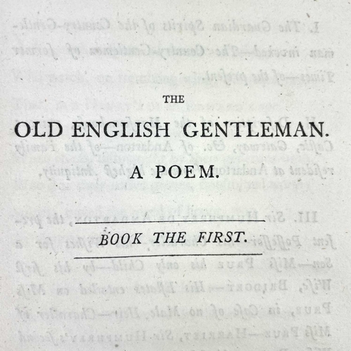 22 - POLWHELE (RICHARD) The Old English Gentleman, 1797 re-bound.