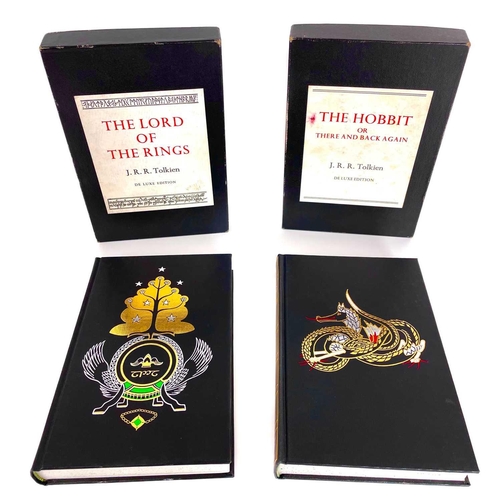 221 - J. R. R. TOLKIEN. 'The Lord of The Rings,' and 'The Hobbit'. De Luxe Editions, original decorative c... 