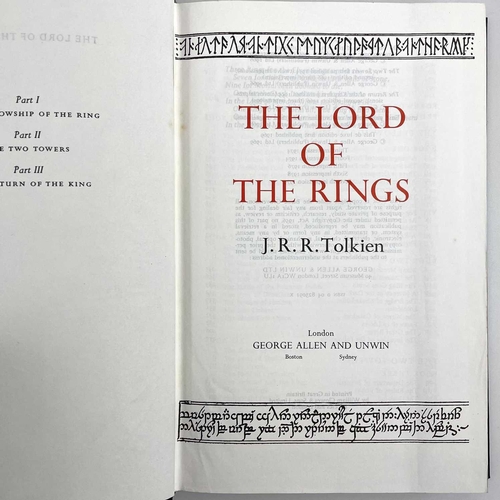 221 - J. R. R. TOLKIEN. 'The Lord of The Rings,' and 'The Hobbit'. De Luxe Editions, original decorative c... 