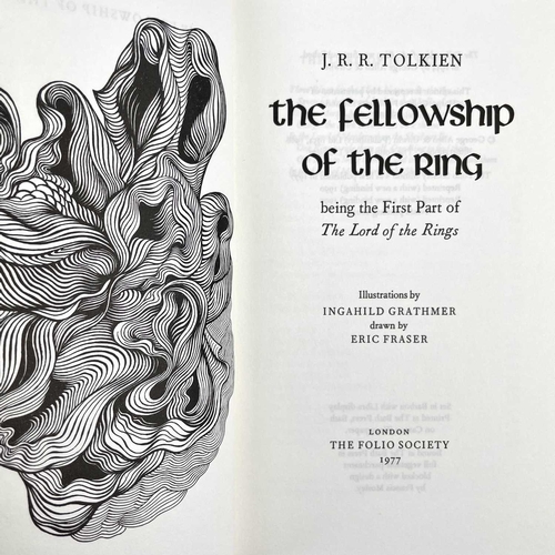 222 - J. R. R. TOLKIEN. Five works published by 'The Folio Society'. 'The Hobbit', 'The Lord of the Rings'... 