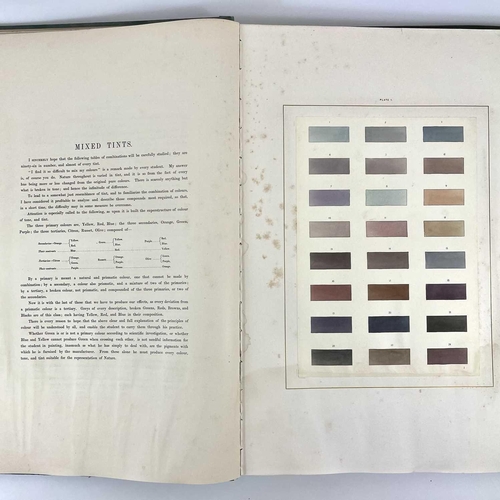 224 - AARON PENLEY. 'The English School of Painting in Water-Colours,' Large folio, original cloth, colour... 