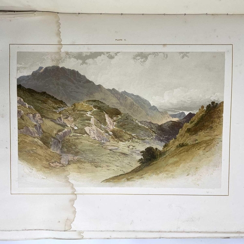 224 - AARON PENLEY. 'The English School of Painting in Water-Colours,' Large folio, original cloth, colour... 