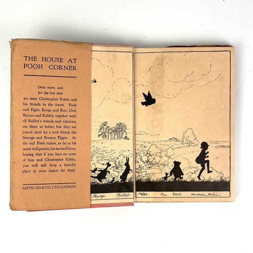 236 - A. A. MILNE. 'The House at Pooh Corner'. First edition, tears and loss to dj, original cloth with so... 