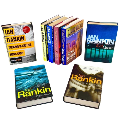 246 - Six signed Ian Rankin's and one signed Elizabeth Peters. IAN RANKIN. 'Dead Souls' (1999), 'Exit Musi... 