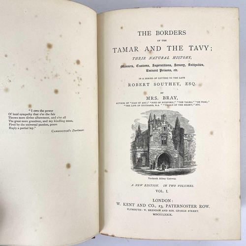 25 - ANNA ELIZA BRAY (Mrs) The Borders of the Tamar and Tavy volumes 1 and 2, 1879. (2)