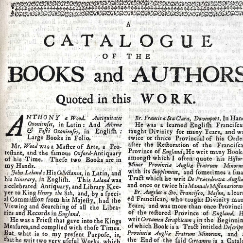 251 - Collectanea Anglo-Minoritica 'Or, a Collection of the Antiquities of the English Franciscans, or Fri... 