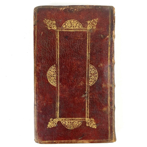 254 - SIMON PATRICK. 'Advice to a Friend', 1677. Contemp red morocco leather, gold embossing on front and ... 