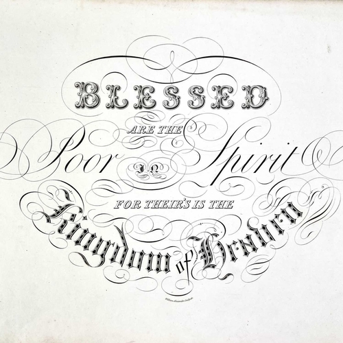 261 - WILLIAM ALEXANDER. ''The Eight Beatitudes,' Penmanship Interest, rebound oblong folio, subscriber li... 