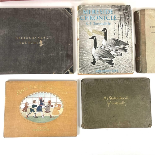 262 - Seven diverse vols of illustrated works, incl. Cruikshank's and Caldecott. GEORGE CRUIKSHANK, 'My sk... 