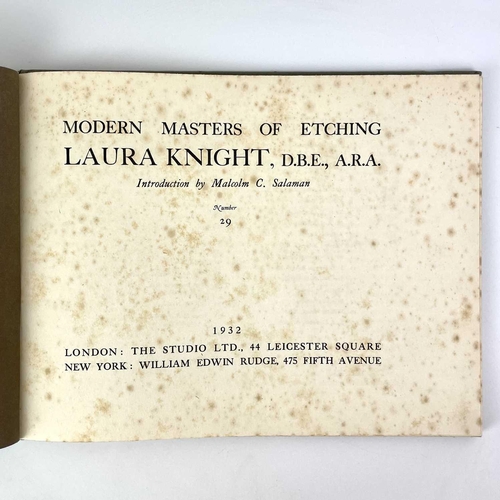 267 - LAURA KNIGHT. 'Modern Masters of Etching....', 1932. Original boards, some spotting, clean etchings ... 