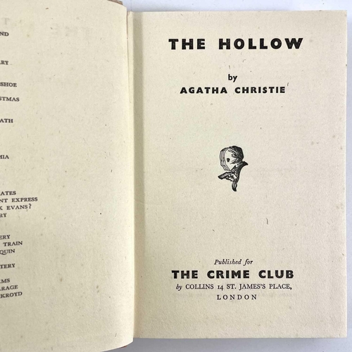 273 - 'The Hollow' by Agatha Christie. First edition, original cloth, rubbed, clipped dj, sporadic light s... 