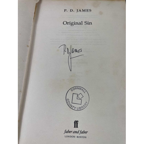 279 - Thriller and detective fiction. Thirty-one works. P. D. JAMES. 'Original Sin,' signed, first edition... 