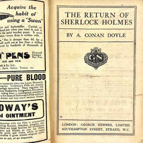 280 - Thirteen popular detective paper editions. ARTHUR CONAN DOYLE. 'The Return of Sherlock Holmes,' pict... 