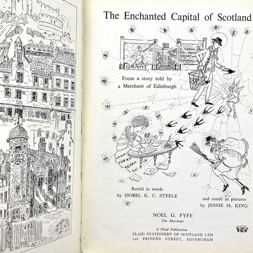 285 - Jessie M. King illustrations. 'The Enchanted Capital of Scotland,' by Isabel K. C. Steele, original ... 