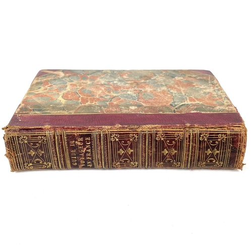 291 - 'Guide du Voyageur En France'. Par Richard, half red leather with marbled boards, gilt tooled compar... 