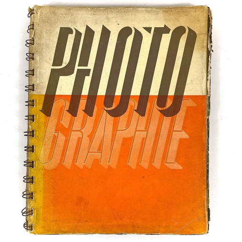 295A - PIERRE ABRAHAM (ed). 'Photographie 1936'. Ring bound, thin card wraps, one colour neogravure, 119 b+... 