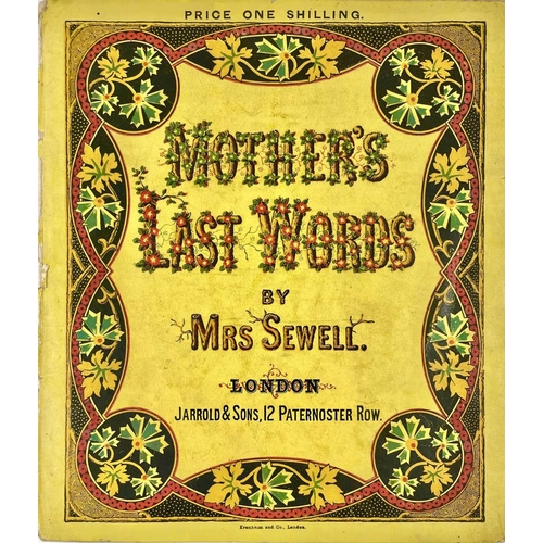 312 - KRONHEIM Illustrations. Mrs SEWELL. 'Mothers Last Words,' debound thin card wraps, light spotting an... 